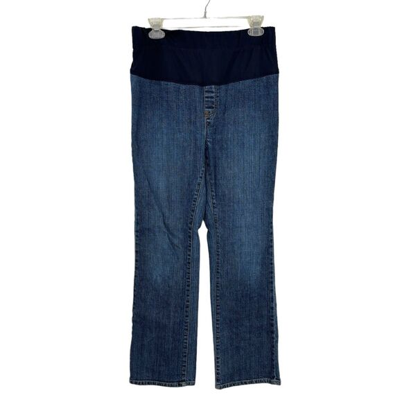Gap Boot Cut Denim Jeans Maternity Size 6 Regular Stretch Panel - Picture 1 of 7